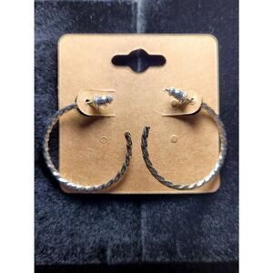 (3 for $15) JoMa Silvertone Hoop Earrings- NWT